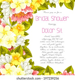 Wedding invitation cards with floral elements.