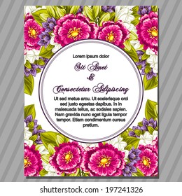 Wedding invitation cards with floral elements.