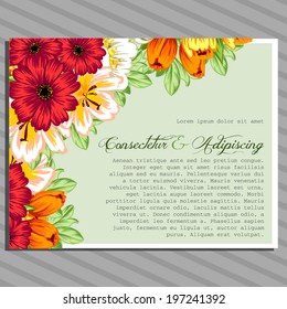 Wedding invitation cards with floral elements.