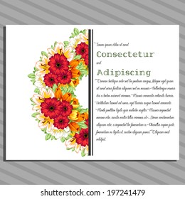 Wedding invitation cards with floral elements.