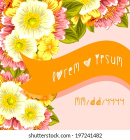 Wedding invitation cards with floral elements.
