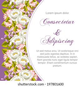 Wedding invitation cards with floral elements.