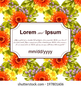 Wedding invitation cards with floral elements.
