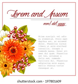 Wedding invitation cards with floral elements.