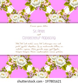 Wedding invitation cards with floral elements.