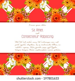 Wedding invitation cards with floral elements.