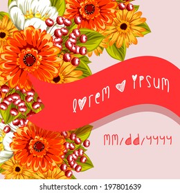 Wedding invitation cards with floral elements.