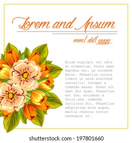 Wedding invitation cards with floral elements.