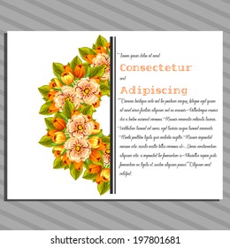Wedding invitation cards with floral elements.