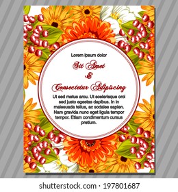 Wedding invitation cards with floral elements.