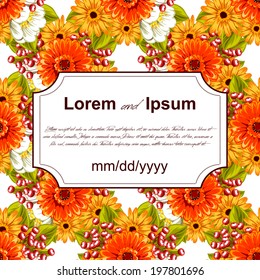 Wedding invitation cards with floral elements.