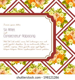 Wedding invitation cards with floral elements