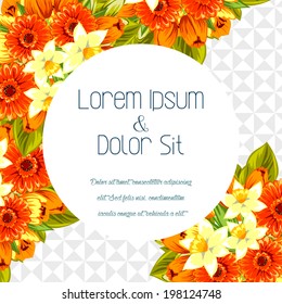 Wedding invitation cards with floral elements