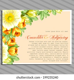 Wedding invitation cards with floral elements.