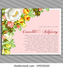 Wedding invitation cards with floral elements.