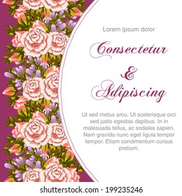 Wedding invitation cards with floral elements.