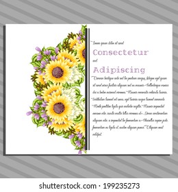Wedding invitation cards with floral elements.