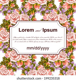 Wedding invitation cards with floral elements.