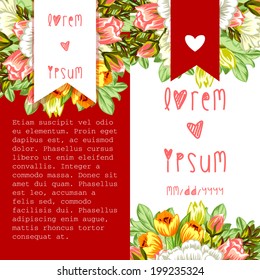 Wedding invitation cards with floral elements.