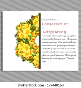 Wedding invitation cards with floral elements.