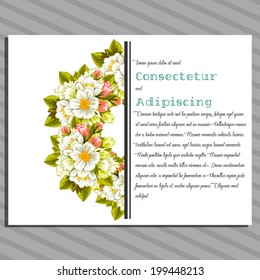 Wedding invitation cards with floral elements.