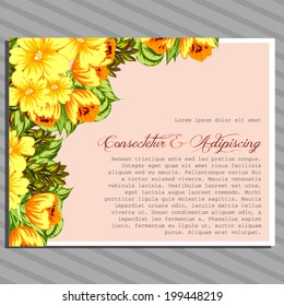 Wedding invitation cards with floral elements.