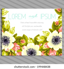Wedding invitation cards with floral elements.