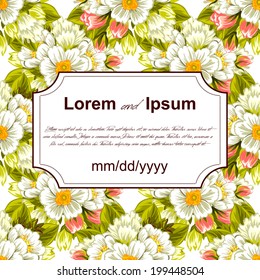 Wedding invitation cards with floral elements.