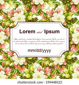 Wedding invitation cards with floral elements.