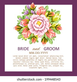 Wedding invitation cards with floral elements.