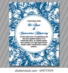 Wedding invitation cards with floral elements.
