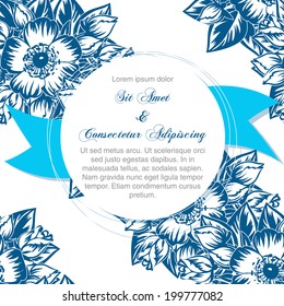 Wedding invitation cards with floral elements.