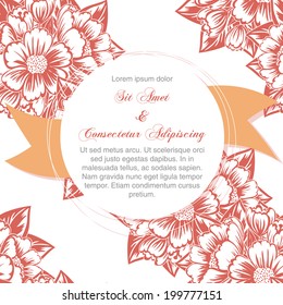 Wedding invitation cards with floral elements.