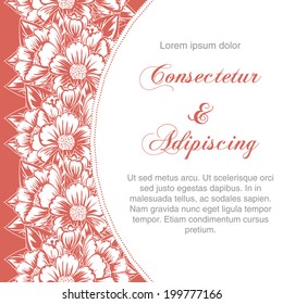 Wedding invitation cards with floral elements.