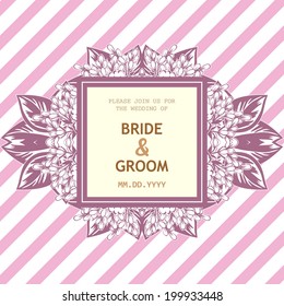 Wedding invitation cards with floral elements.