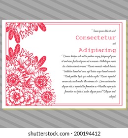 Wedding invitation cards with floral elements.