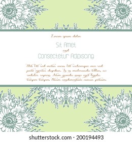 Wedding invitation cards with floral elements.