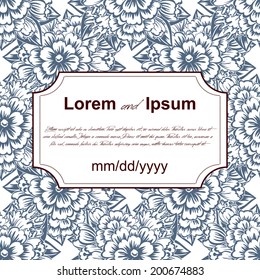 Wedding invitation cards with floral elements.