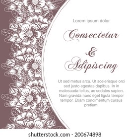 Wedding invitation cards with floral elements.