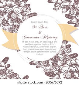 Wedding invitation cards with floral elements.