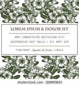 Wedding invitation cards with floral elements.