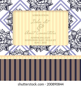 Wedding invitation cards with floral elements.