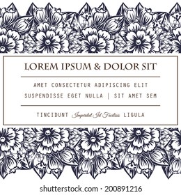 Wedding invitation cards with floral elements.