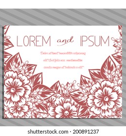 Wedding invitation cards with floral elements.