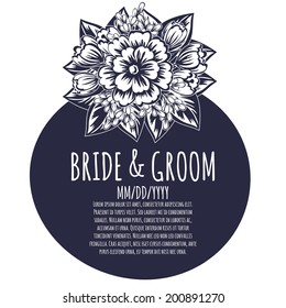 Wedding invitation cards with floral elements.