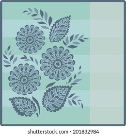 Wedding invitation cards with floral elements