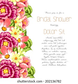 Wedding invitation cards with floral elements.