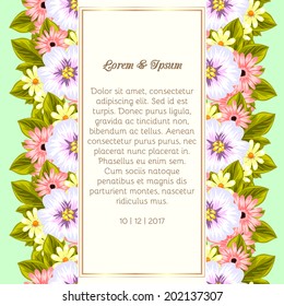 Wedding invitation cards with floral elements.