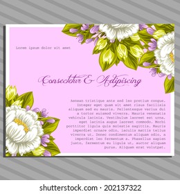 Wedding invitation cards with floral elements.
