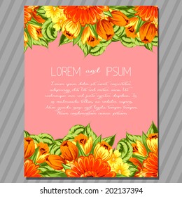 Wedding invitation cards with floral elements.